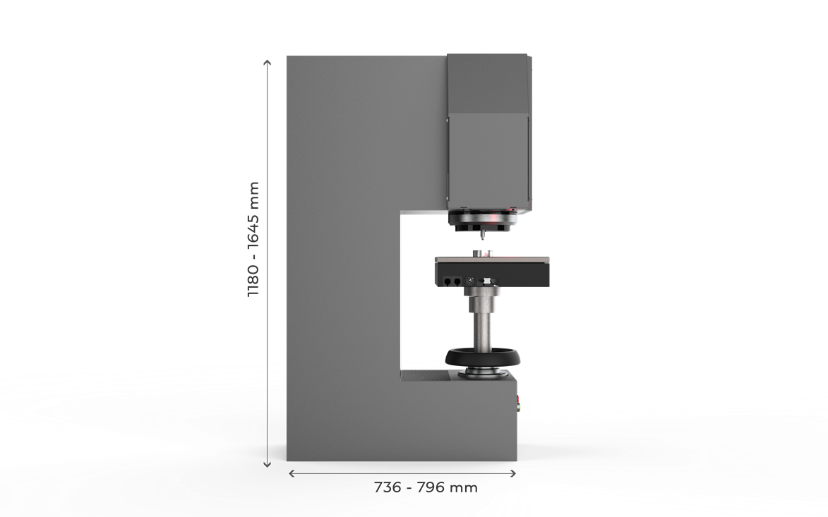 i3D BVR – Seitenansicht mit angehobenem Messkopf