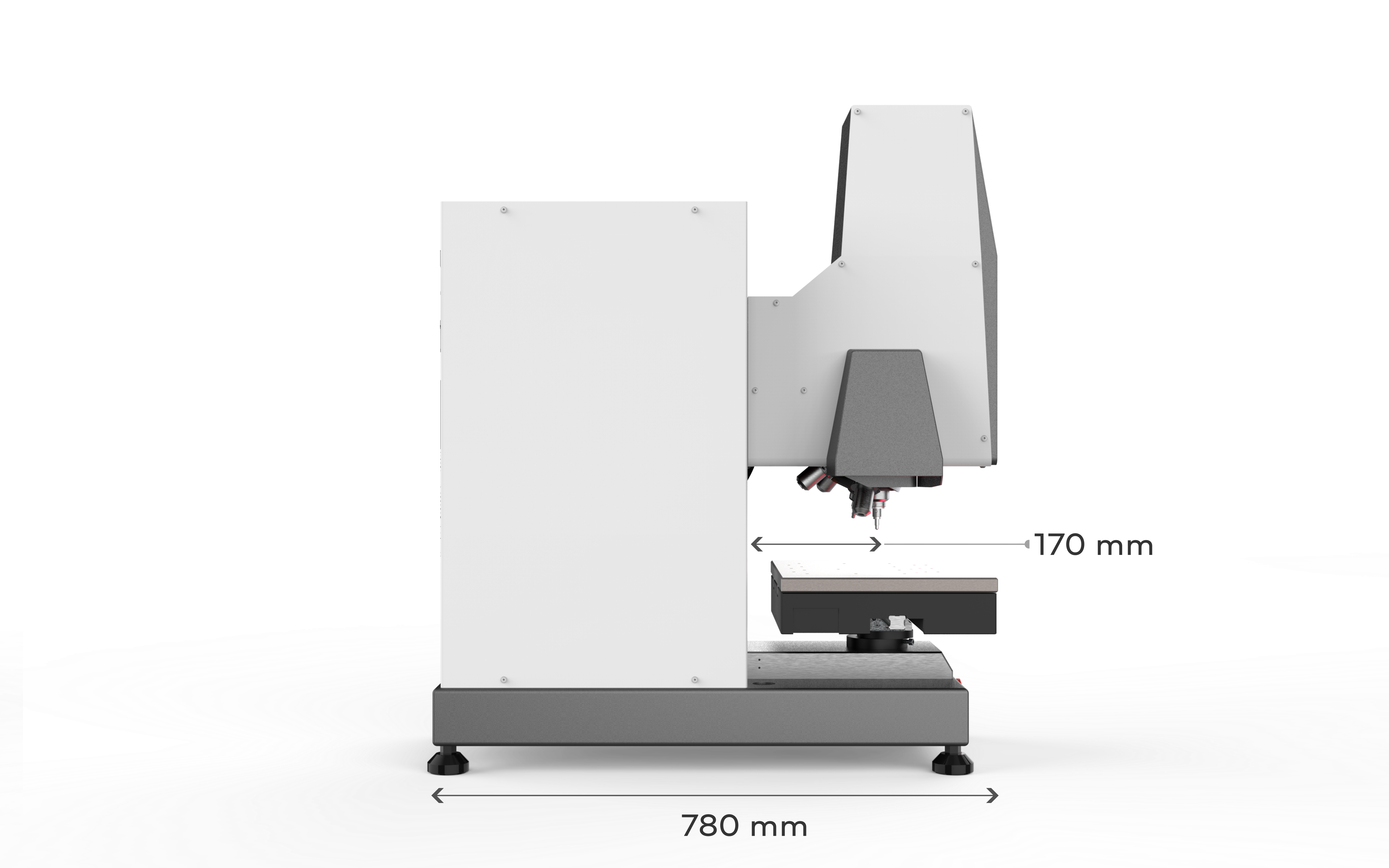 i3D mBV – Seitenansicht mit angehobenem Messkopf